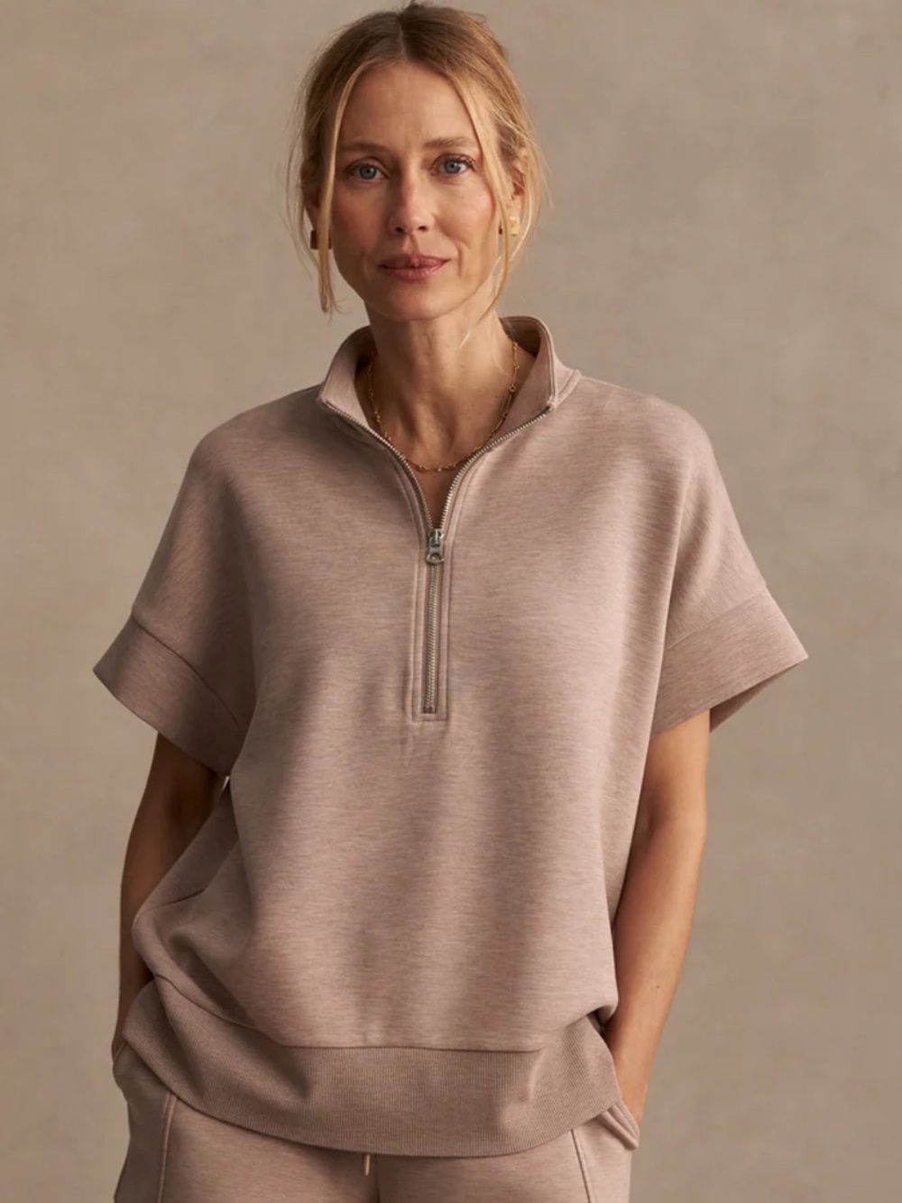 Varley Double Soft Ritchie Short Sleeve Sweat top